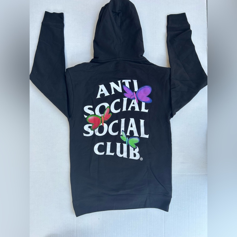Anti Social Social Club men’s hoodie with Colorful Butterflies